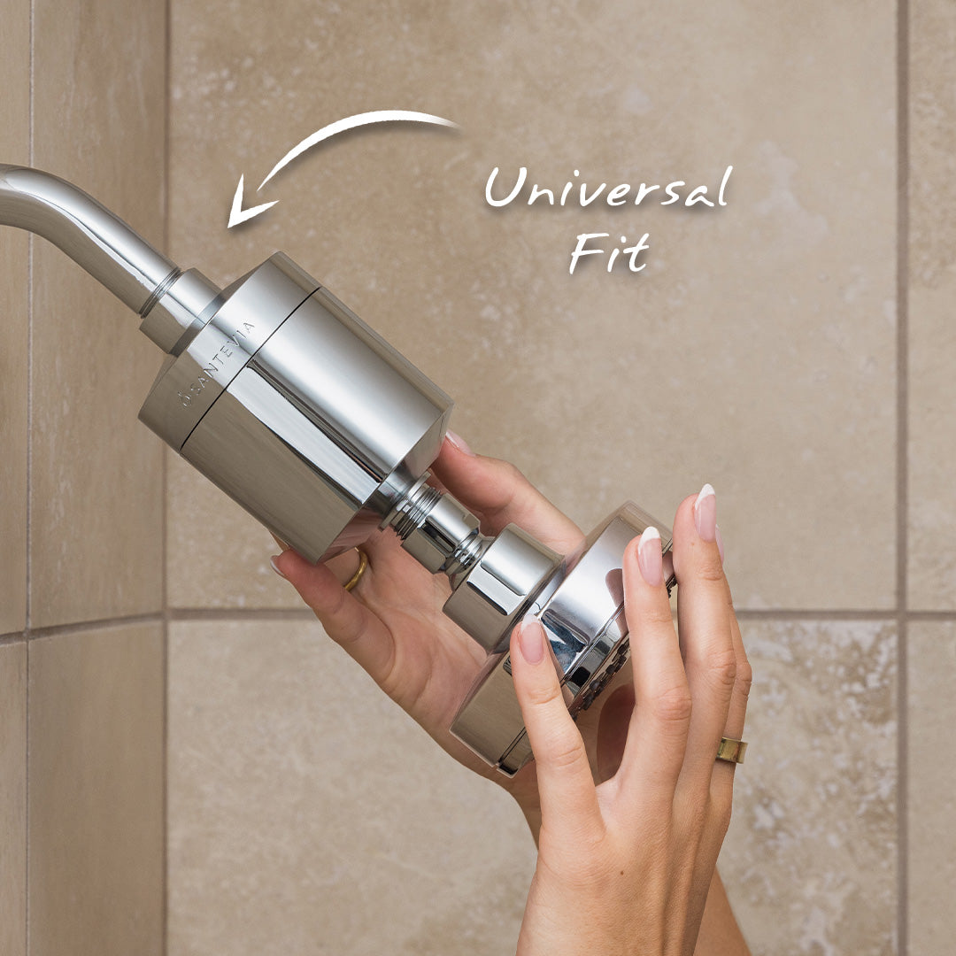 Santevia Shower Filter has a universal fit