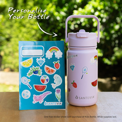 Personalize your Kids Bottle with a Santevia Sticker Sheet