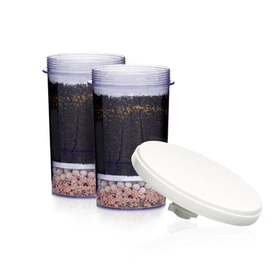 Gravity Water System combo pack b includes 2 5-Stage Filters and 1 Ceramic Pre-filter